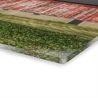 U R There Photography Lake Pleasant Corral Red I Rustic Farmhouse Acrylic Wall Print