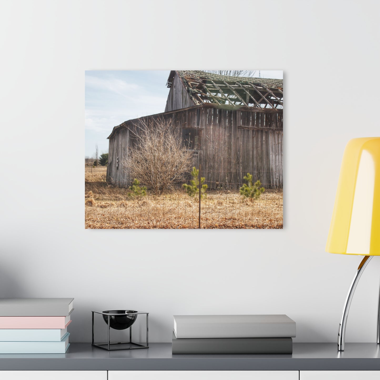 U R There Photography Leix Road Forgotten Grey II Rustic Farmhouse Acrylic Wall Print