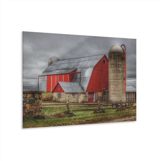 U R There Photography Slattery Roadside Red II Rustic Farmhouse Acrylic Wall Print