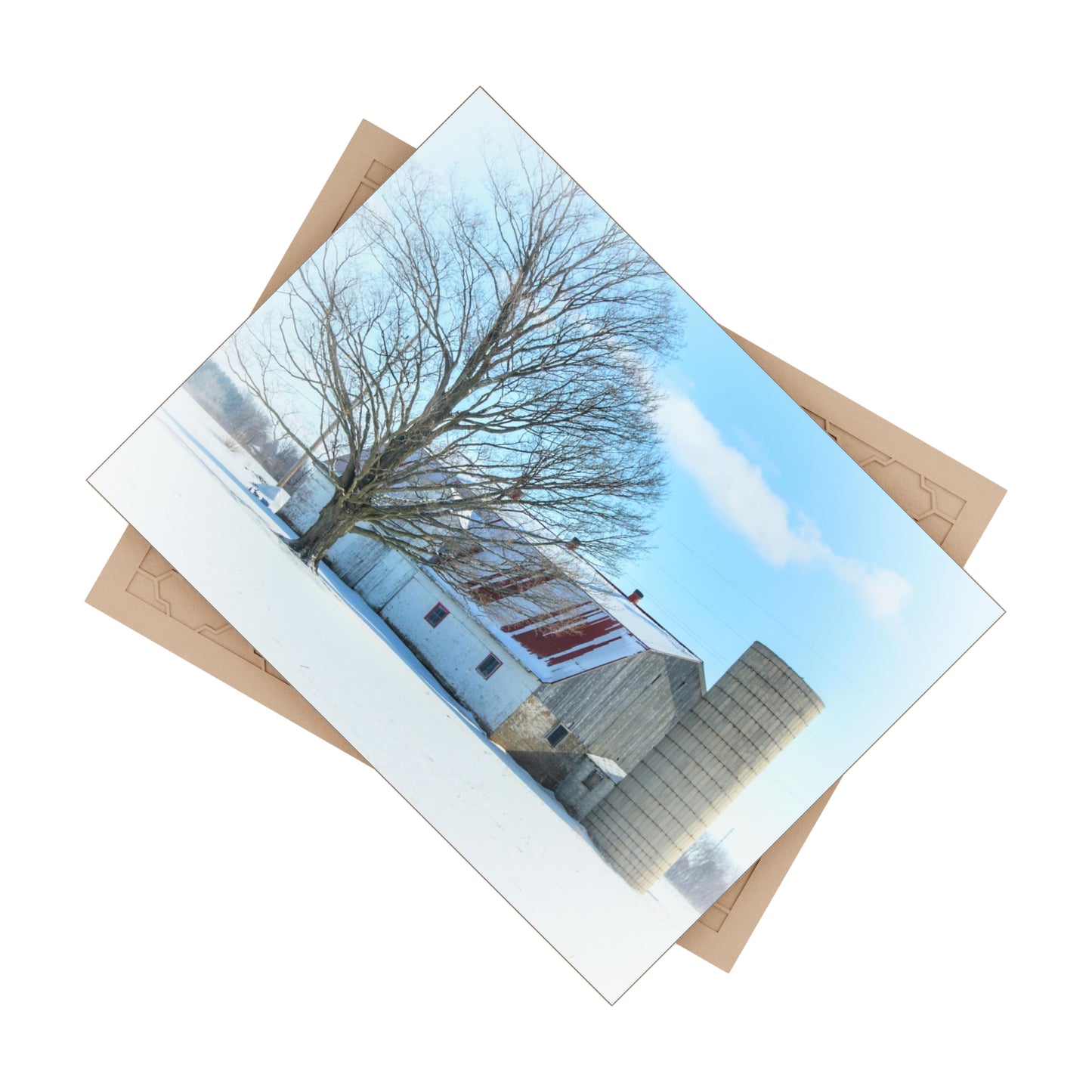 U R There Photography Barnes Road White Rustic Farmhouse Decorative Ceramic Tile