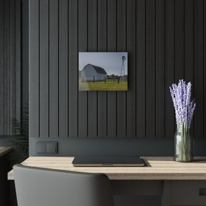 U R There Photography M-90 White and Windmill II Rustic Farmhouse Acrylic Wall Print