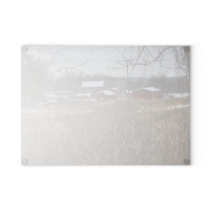U R There Photography Beyond the Cornfield on Sutton Rustic Farmhouse Tempered-Glass Cutting Board