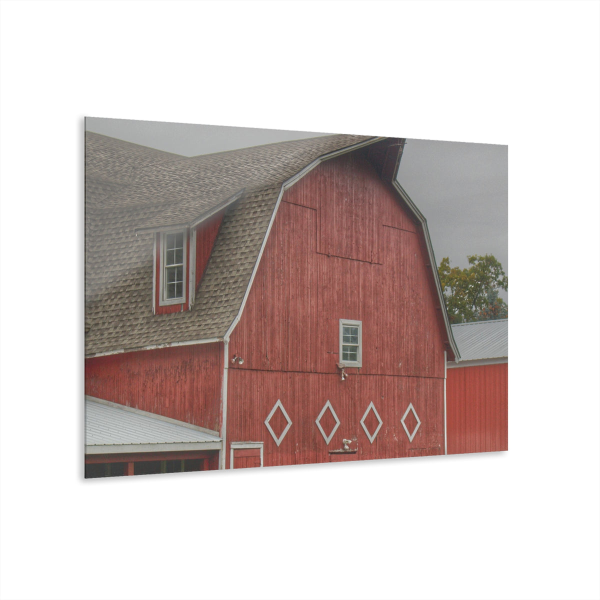 Brauer Road Red Rustic Farmhouse Acrylic Wall Print