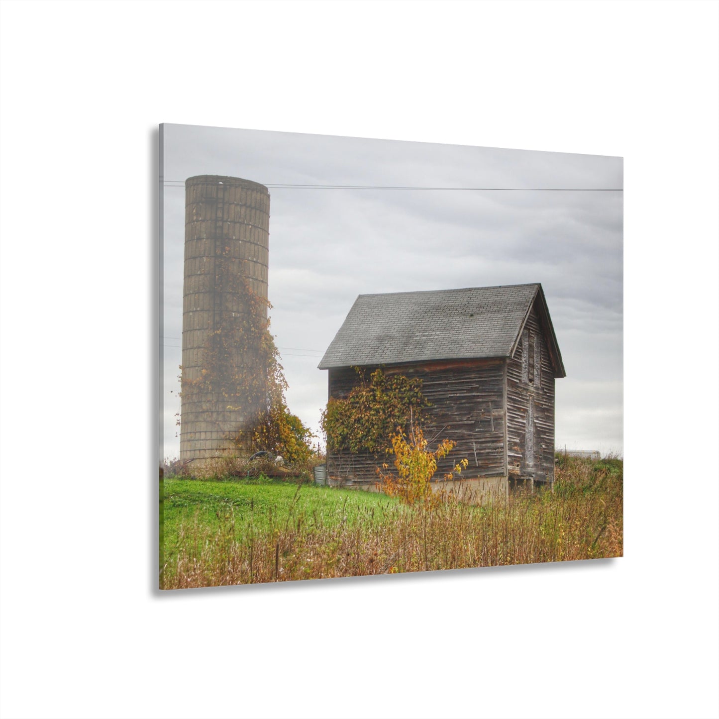 U R There Photography Fisher Road Grey Rustic Farmhouse Acrylic Wall Print