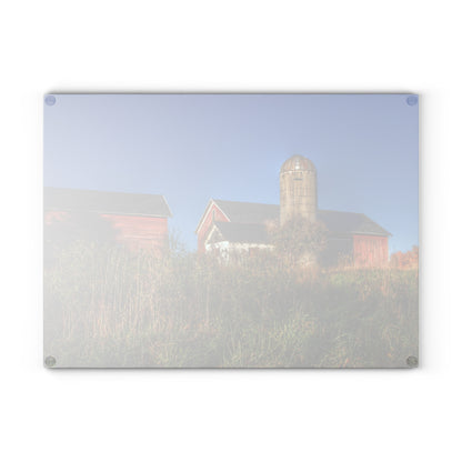 U R There Photography Clarkston Road Red II Rustic Farmhouse Tempered-Glass Cutting Board