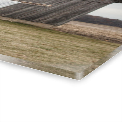 U R There Photography Loomis Road Grey Rustic Farmhouse Acrylic Wall Print