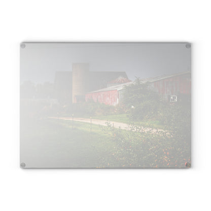 U R There Photography Path of Barns Rustic Farmhouse Tempered-Glass Cutting Board