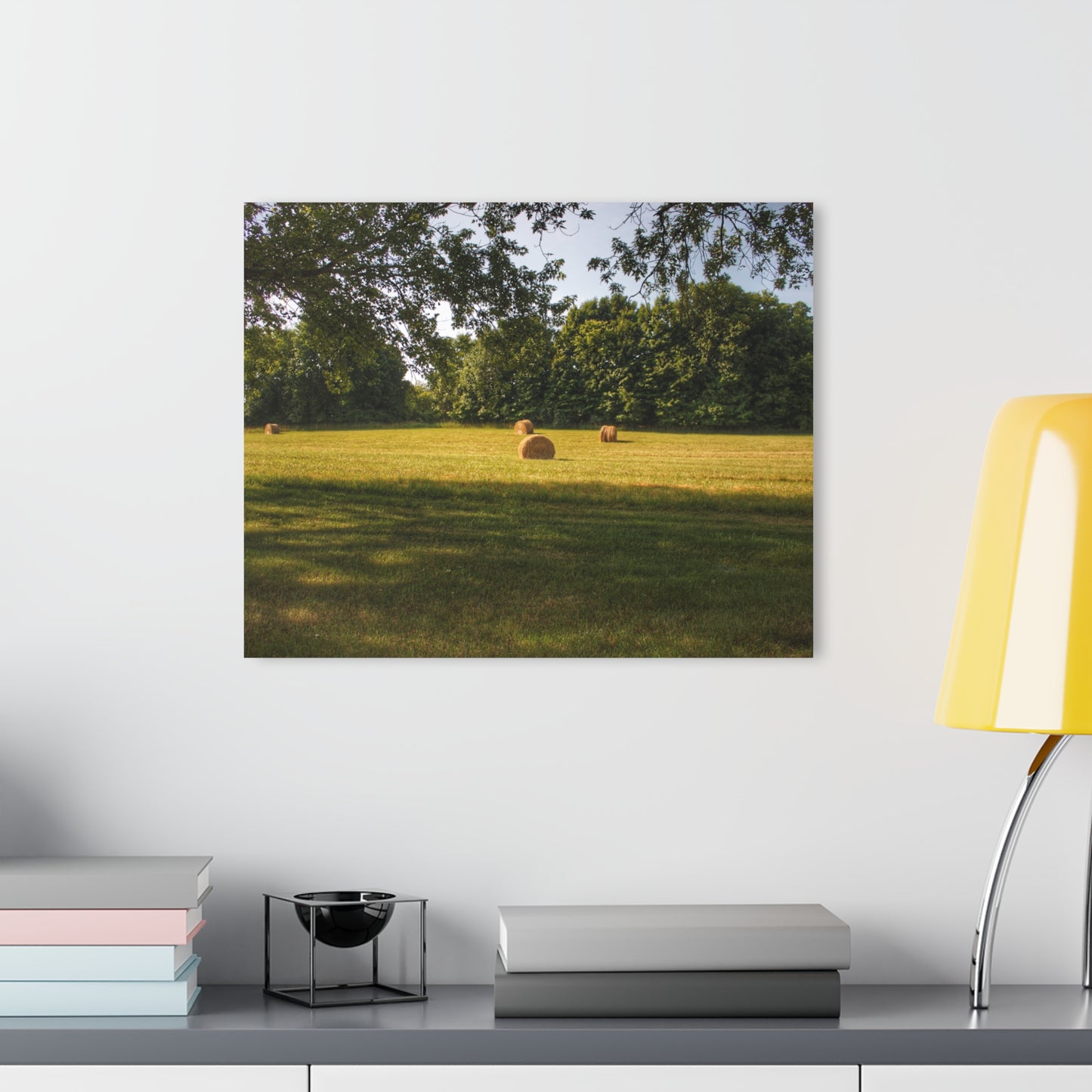U R There Photography Summer Haybales I Rustic Farmhouse Acrylic Wall Print
