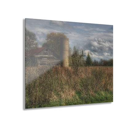U R There Photography Old Wooden Barn and Silo Rustic Farmhouse Acrylic Wall Print