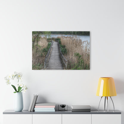 U R There Photography Linear Park Bridge in Lapeer II Rustic Farmhouse Acrylic Wall Print