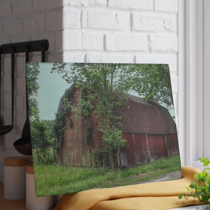 U R There Photography West Murphy Lake Red Rustic Farmhouse Tempered-Glass Cutting Board