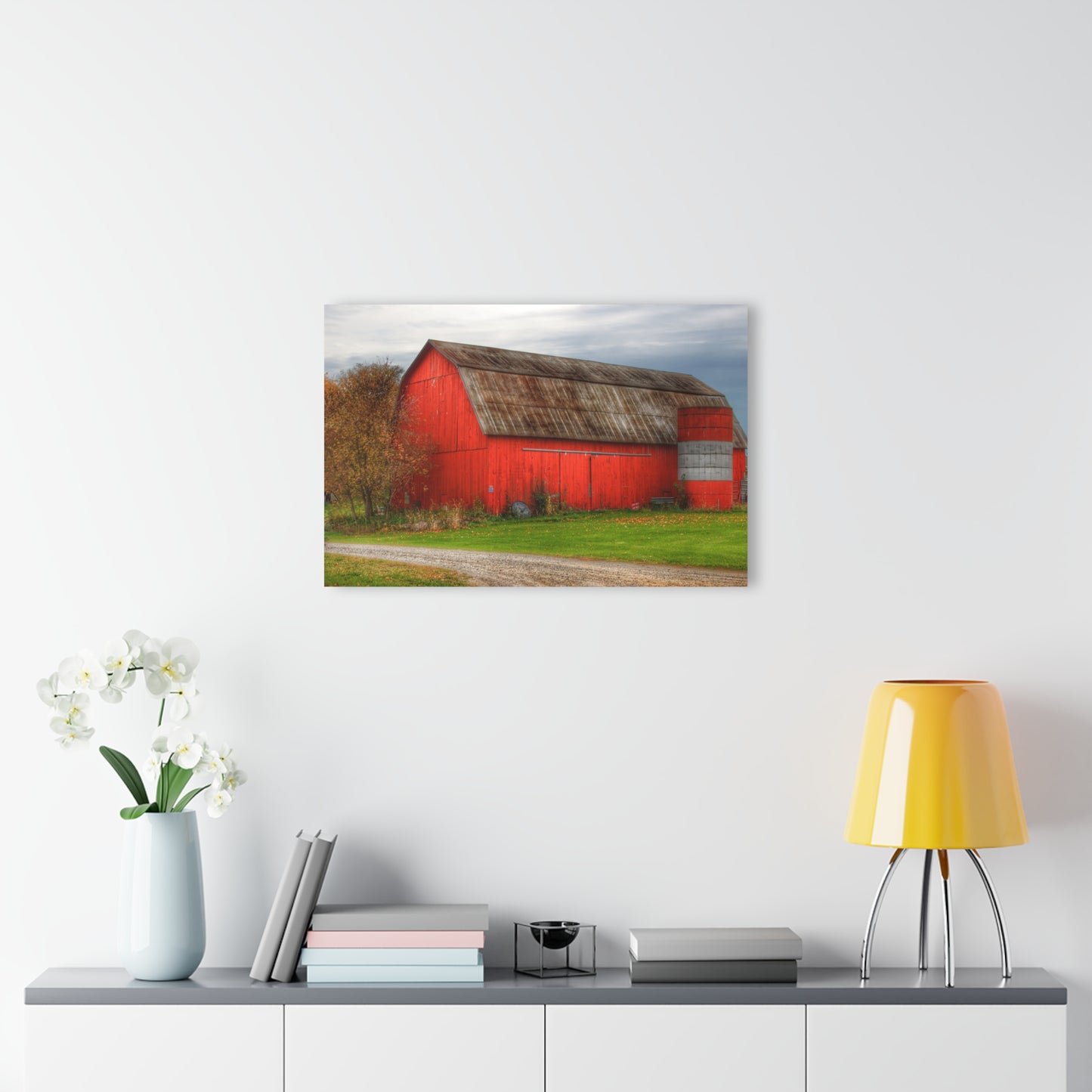 U R There Photography Oak Road Barber Barn II Rustic Farmhouse Acrylic Wall Print