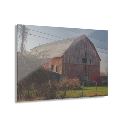 U R There Photography Dodge Road Red I Rustic Farmhouse Acrylic Wall Print