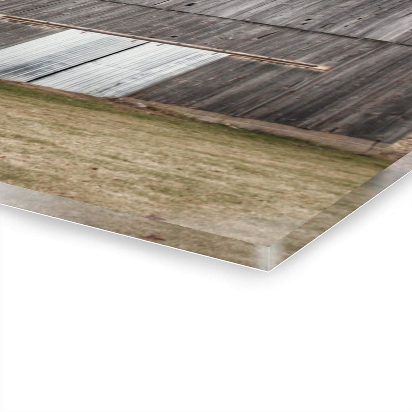 U R There Photography Loomis Road Grey Rustic Farmhouse Acrylic Wall Print