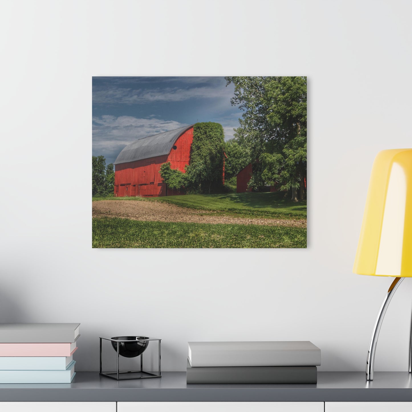 U R There Photography Catlin Road Red I Rustic Farmhouse Acrylic Wall Print