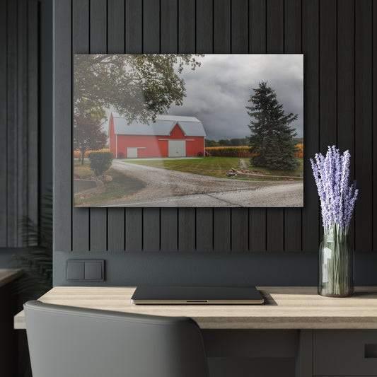 Barn Boutique Modern Farmhouse Acrylic Wall Print| Richville Road Red II