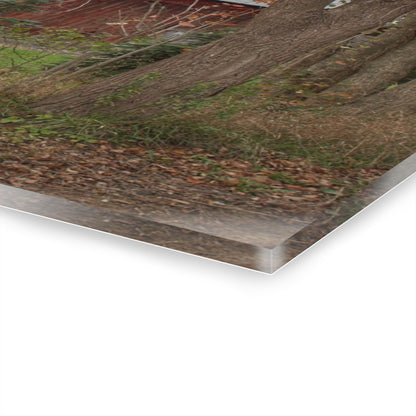 U R There Photography Big Fish Lake Road Red Rustic Farmhouse Acrylic Wall Print