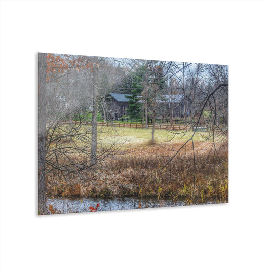 U R There Photography Brewer Road Hidden Grey Rustic Farmhouse Acrylic Wall Print