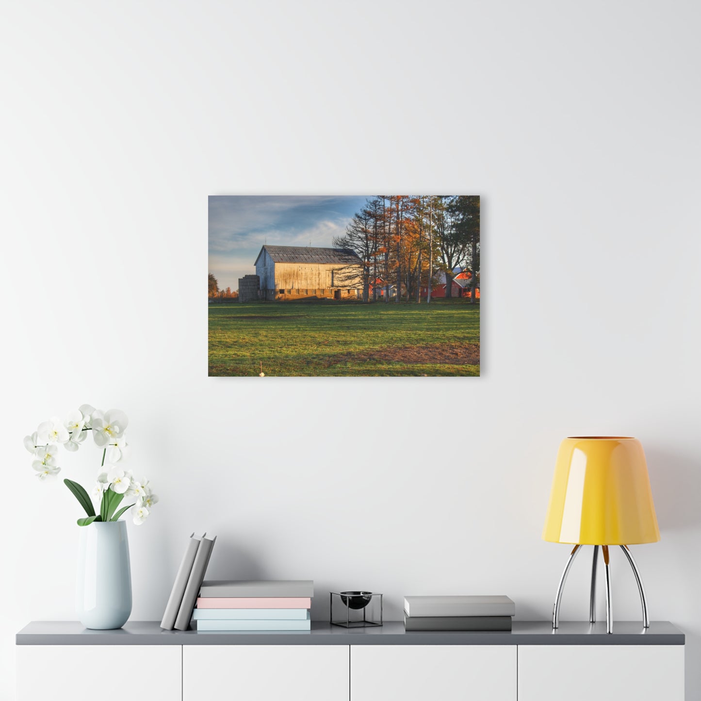 U R There Photography Peck Road White Rustic Farmhouse Acrylic Wall Print