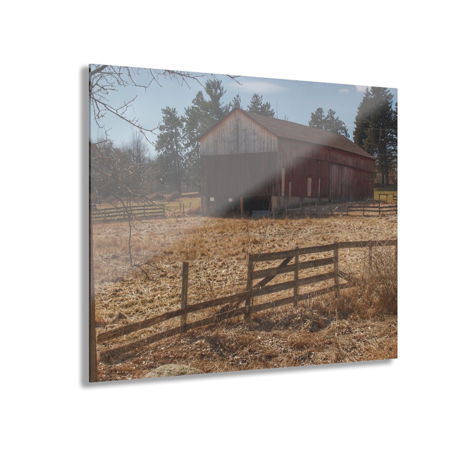 Barn Boutique Modern Farmhouse Acrylic Wall Print| Hough Road Rustic Red