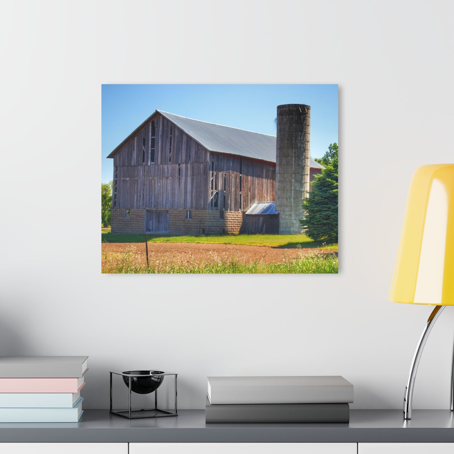 U R There Photography Gilford Grey III Rustic Farmhouse Acrylic Wall Print