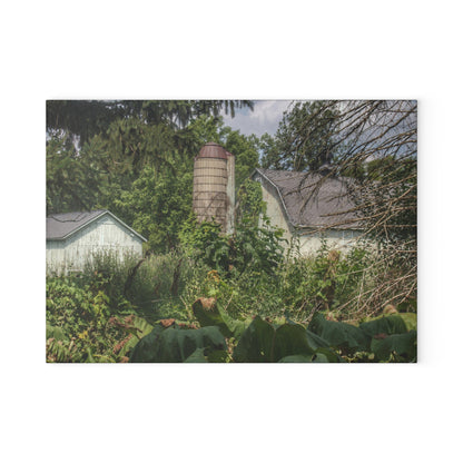 U R There Photography Clark Road Hidden Rustic Farmhouse Tempered-Glass Cutting Board