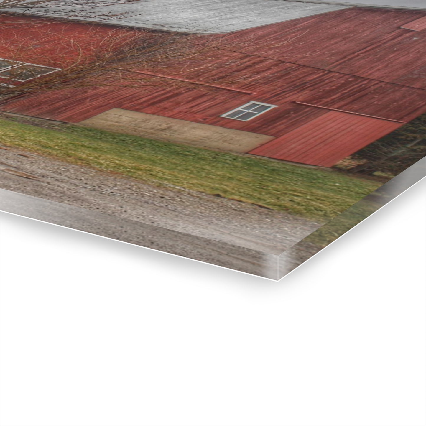 U R There Photography Bray Road Red II Rustic Farmhouse Acrylic Wall Print