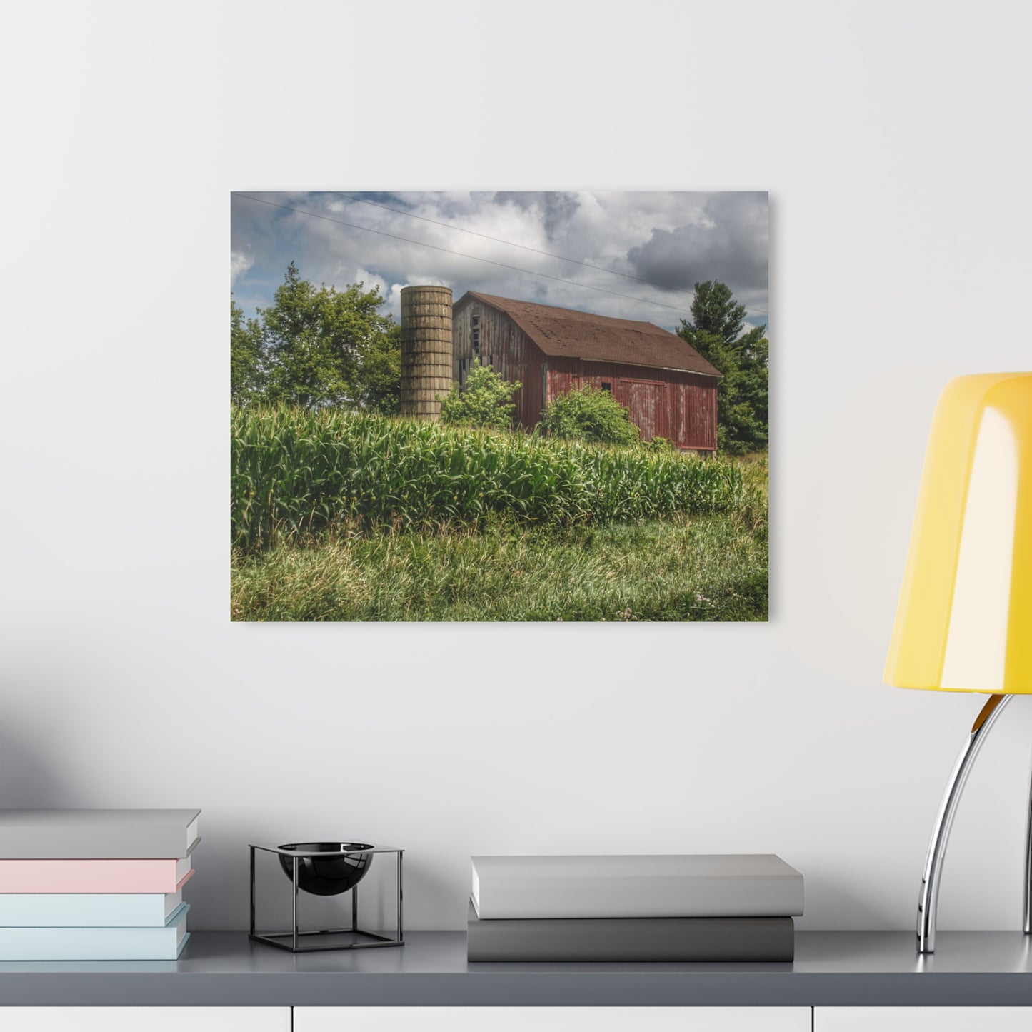 U R There Photography Armstrong Road Red III Rustic Farmhouse Acrylic Wall Print