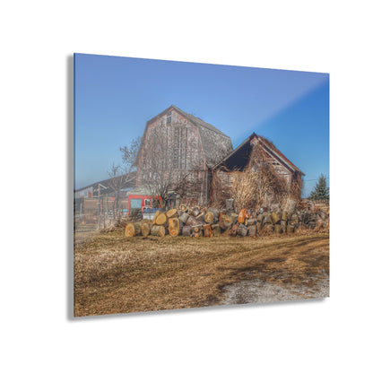 U R There Photography Dutcher Road Grey Rustic Farmhouse Acrylic Wall Print