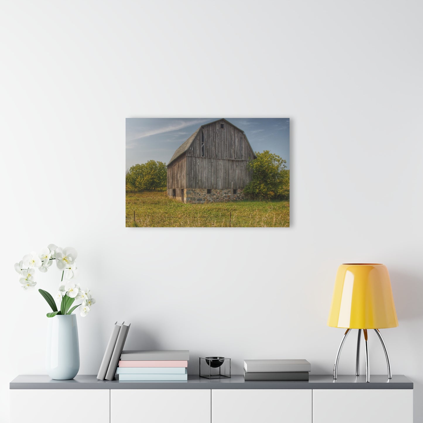 U R There Photography Cat Lake Grey II Rustic Farmhouse Acrylic Wall Print