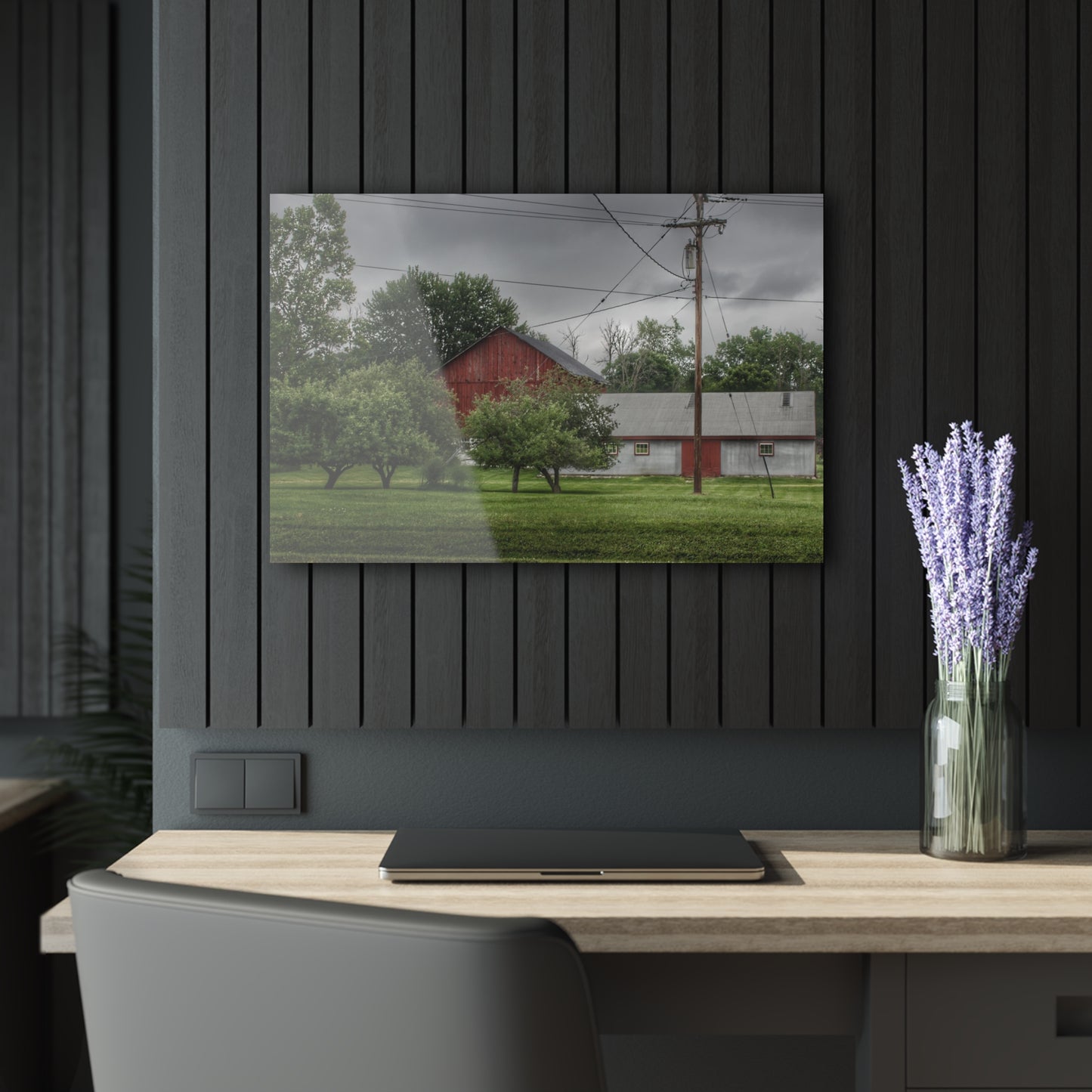 U R There Photography Hidden Red of M24 Rustic Farmhouse Acrylic Wall Print
