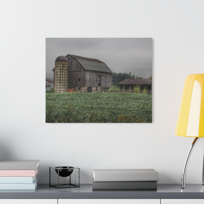 U R There Photography East Millington Road Grey and Stable Rustic Farmhouse Acrylic Wall Print