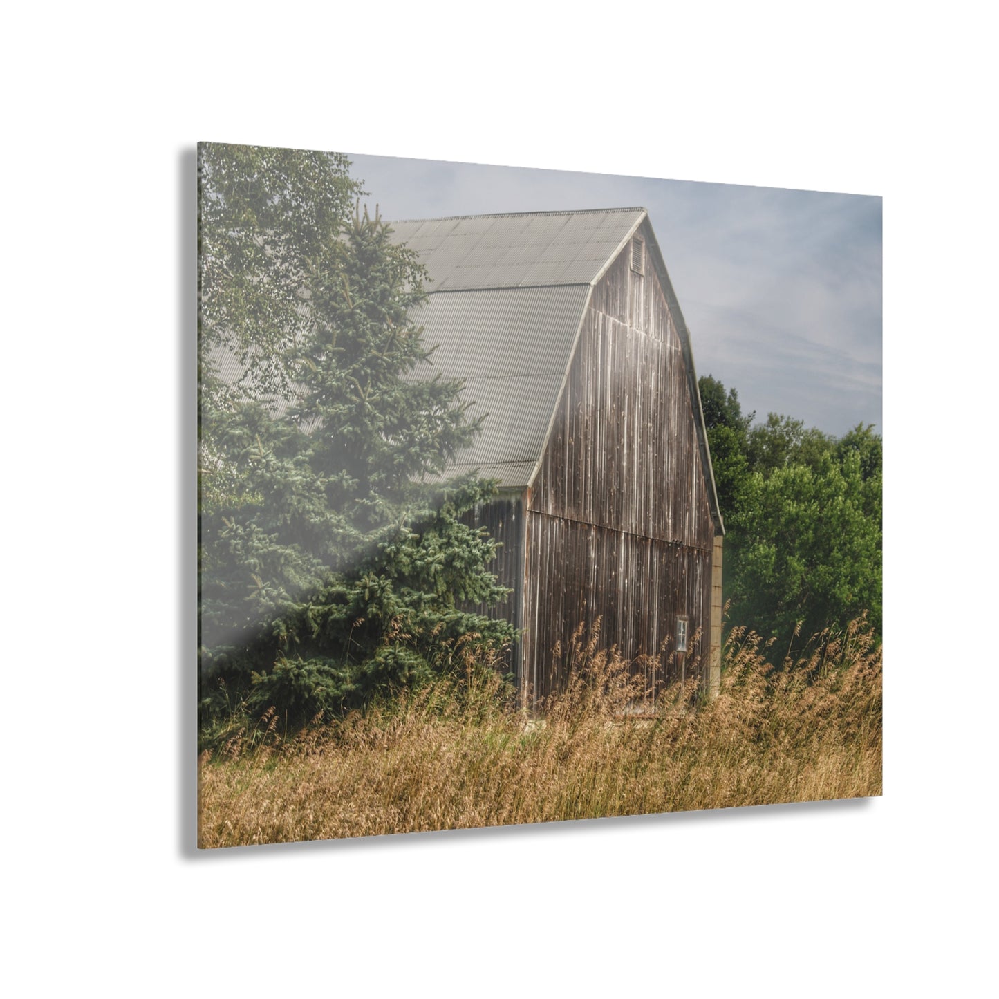 U R There Photography Seymour Lake Road Hidden Grey Rustic Farmhouse Acrylic Wall Print