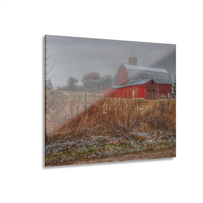 U R There Photography Hough Road Reds Rustic Farmhouse Acrylic Wall Print