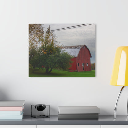 U R There Photography Perry Road Tilted Red Rustic Farmhouse Acrylic Wall Print