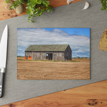 U R There Photography Rescue Road Grey Rustic Farmhouse Tempered-Glass Cutting Board