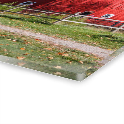 U R There Photography Hough Road Red II Rustic Farmhouse Acrylic Wall Print