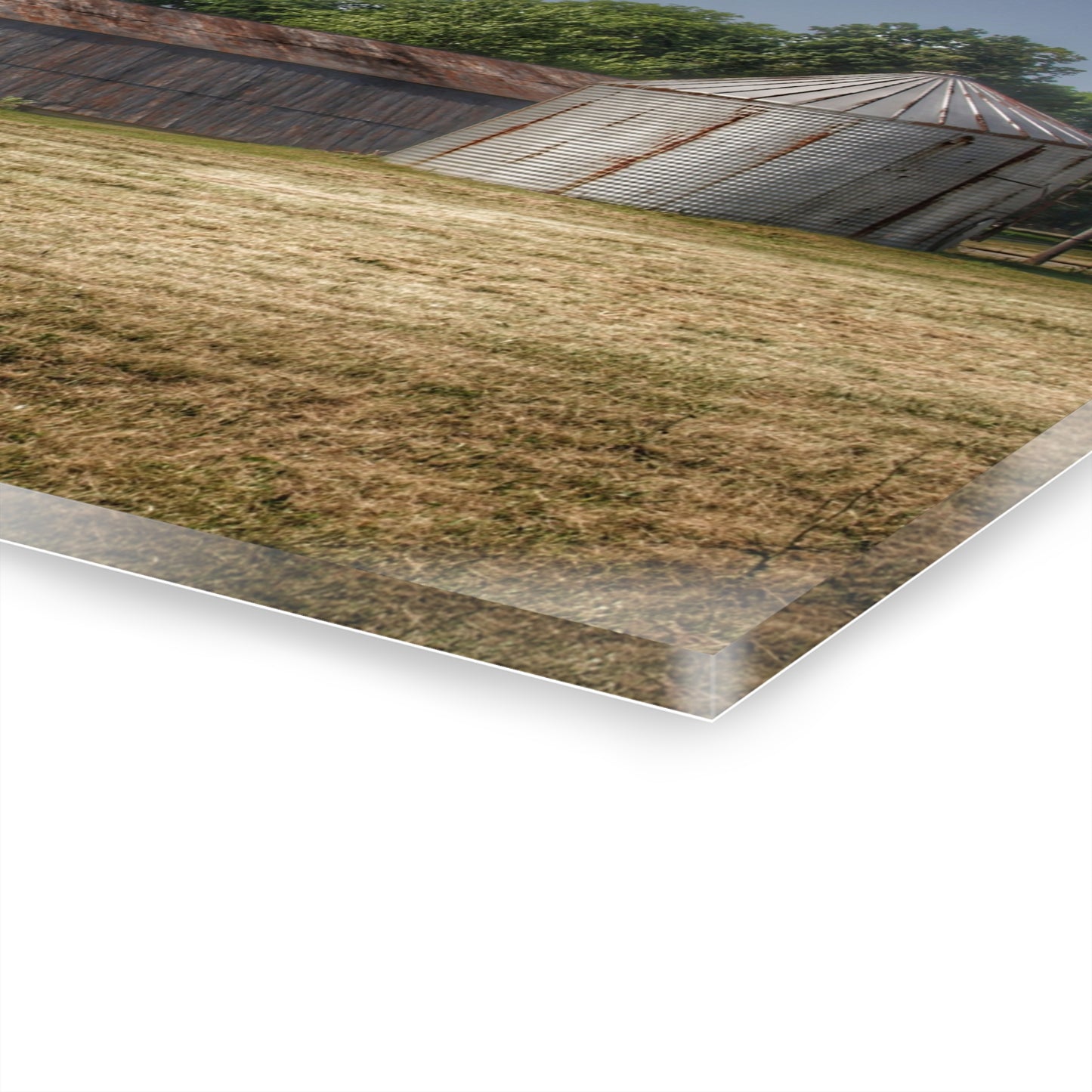 U R There Photography Hough Road Green Quonset II Rustic Farmhouse Acrylic Wall Print