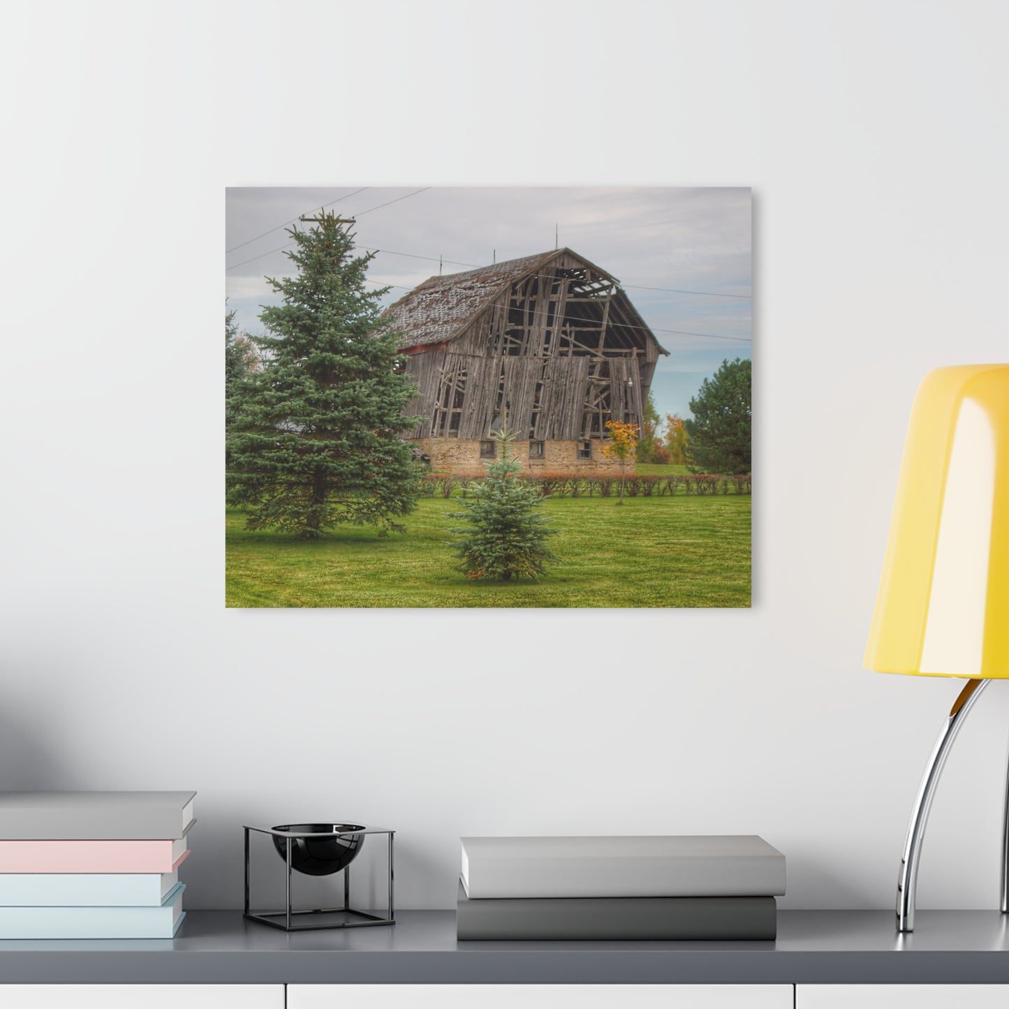 U R There Photography Rich Road Falling Grey I Rustic Farmhouse Acrylic Wall Print