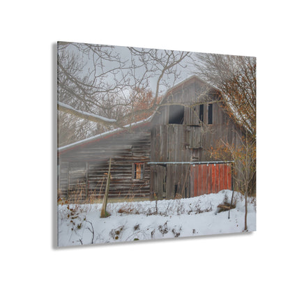 U R There Photography Hayes Road Grey in Winter I Rustic Farmhouse Acrylic Wall Print