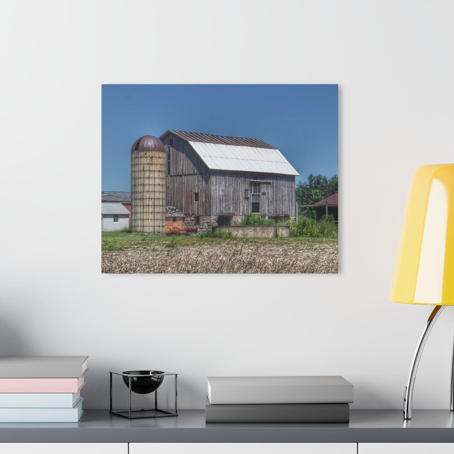 Barn Boutique Modern Farmhouse Acrylic Wall Print| East Millington Road Grey and Stable II