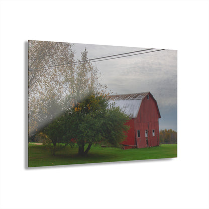 U R There Photography Perry Road Tilted Red Rustic Farmhouse Acrylic Wall Print