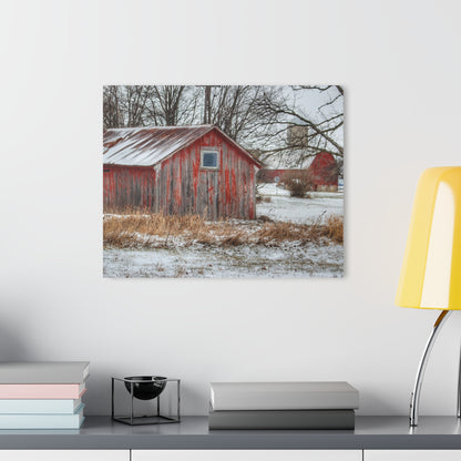 U R There Photography Frenchline Road Red Shack Rustic Farmhouse Acrylic Wall Print