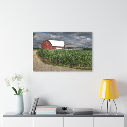 U R There Photography Millington Road Reds Rustic Farmhouse Acrylic Wall Print