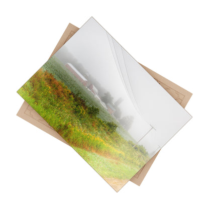 U R There Photography Beyond the Fog Rustic Farmhouse Decorative Ceramic Tile