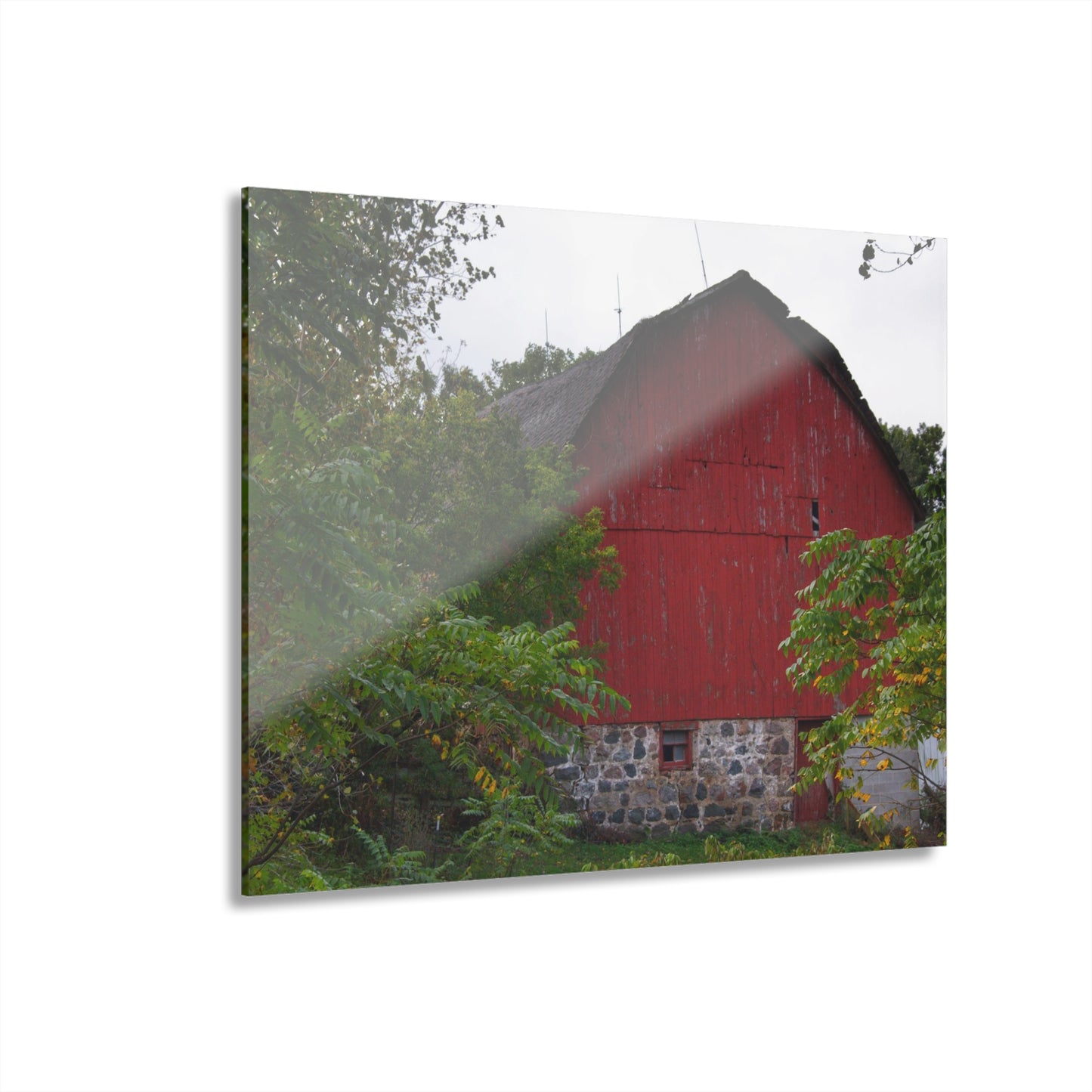 U R There Photography Brown Road Hidden Red II Rustic Farmhouse Acrylic Wall Print