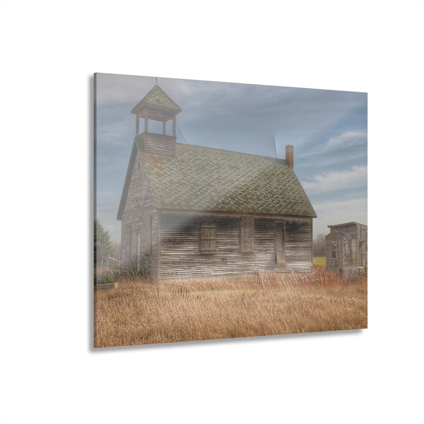 U R There Photography McKenzie Road Old Schoolhouse Rustic Farmhouse Acrylic Wall Print