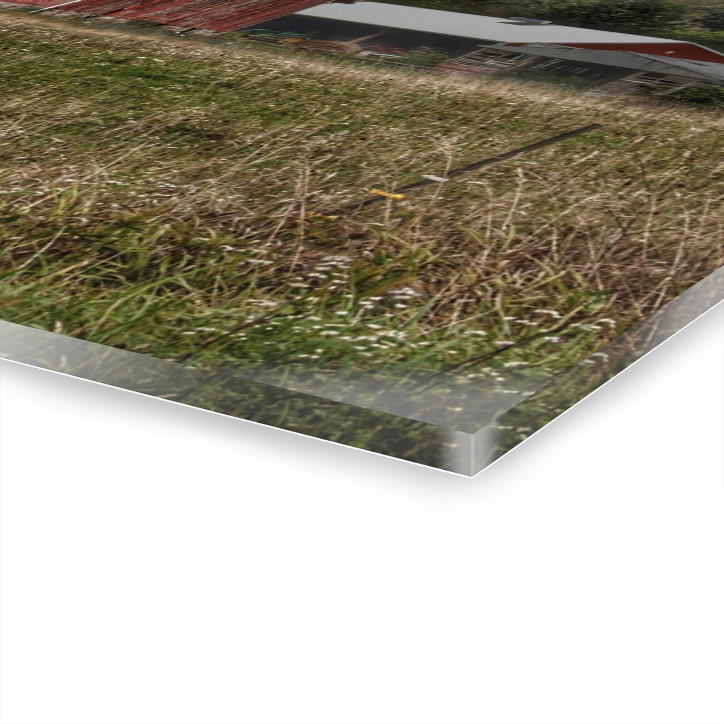 U R There Photography North Lake Road Red I Rustic Farmhouse Acrylic Wall Print