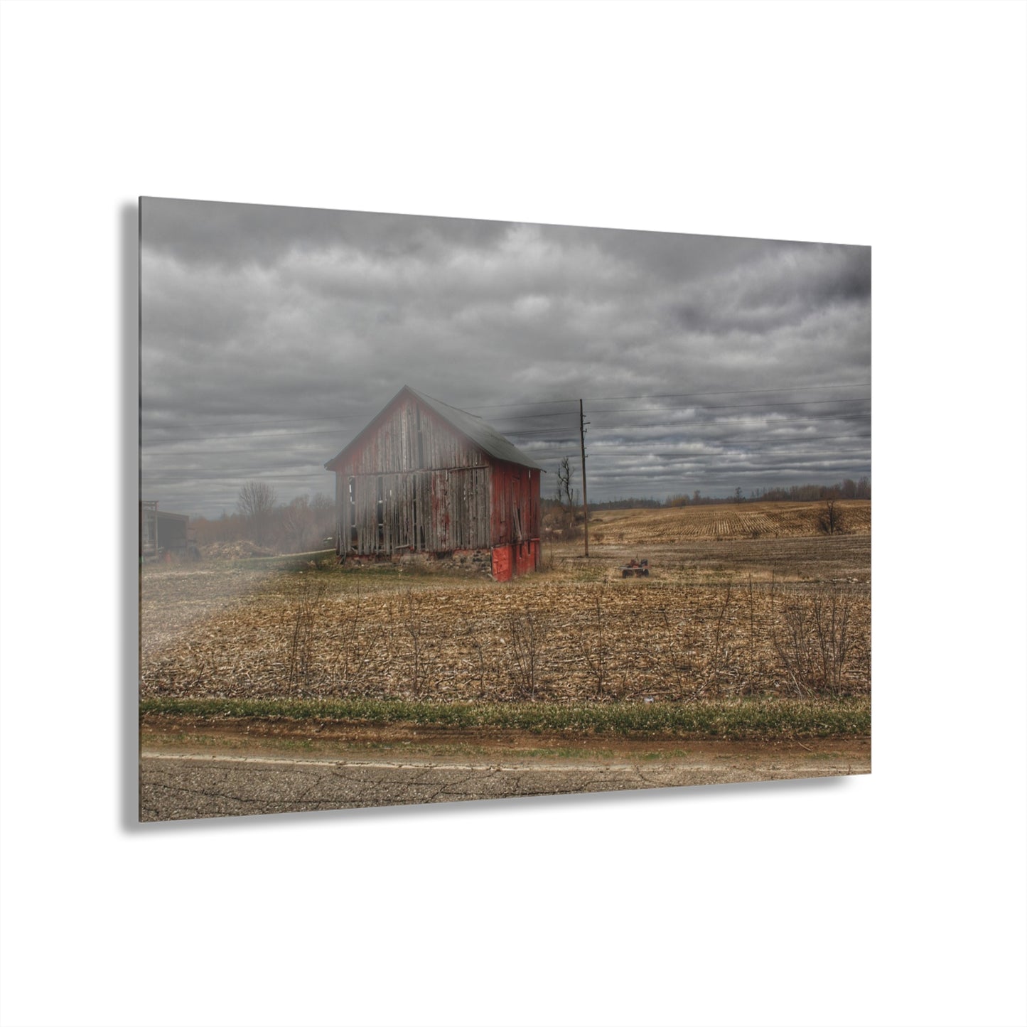 U R There Photography Barnes Road Little Red III Rustic Farmhouse Acrylic Wall Print