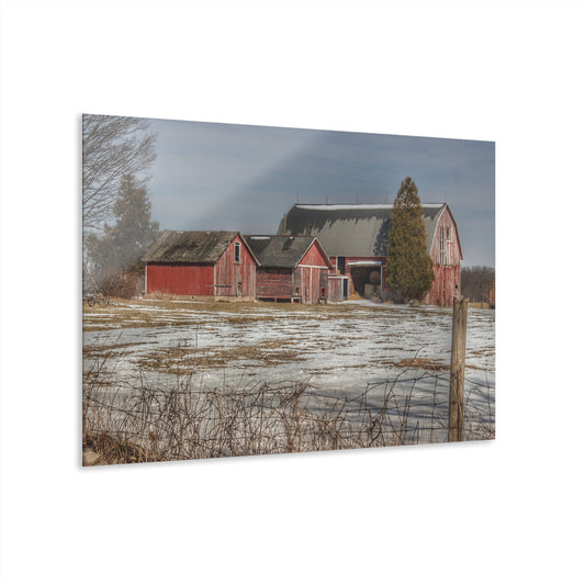 U R There Photography Wilder Road Reds Rustic Farmhouse Acrylic Wall Print